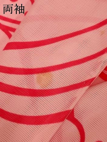 平和屋着物＊夏物 振袖 絽 鴛鴦文 金彩 洗える着物 AABF1604jd