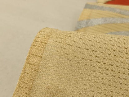 平和屋着物＊夏物　アンティーク　大正ロマン　振袖　絽　刺繍　草花文　金銀彩　正絹　逸品　AABF1606jd6