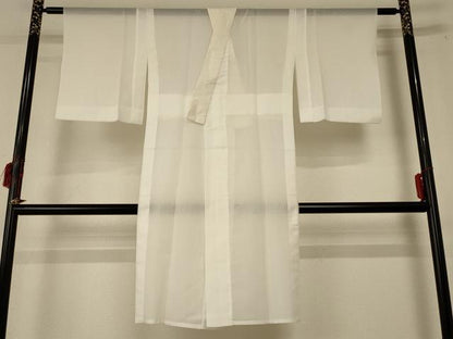 平和屋着物＊夏物 長襦袢 絽 白色 洗える着物 AABF1607jd