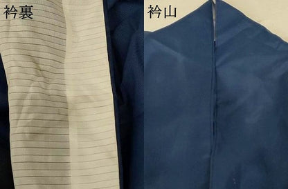 平和屋着物＊夏物 色無地 絽 藍鉄色 洗える着物 AABF1614jd
