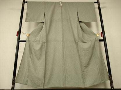 平和屋着物＊夏物 小紋 縦絽 流水文 正絹 逸品 AABF1615jd