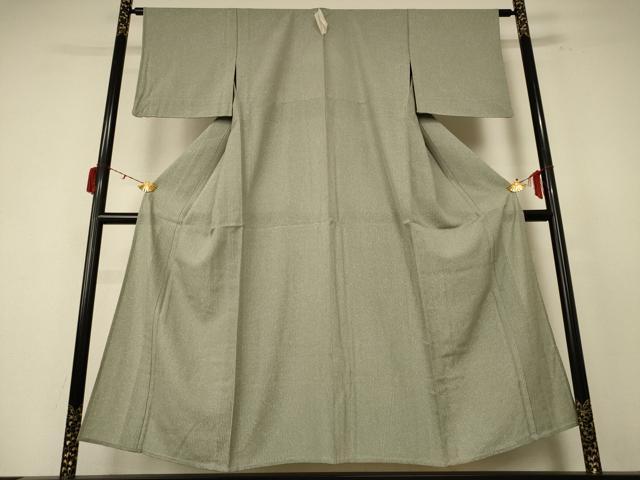 平和屋着物＊夏物 小紋 縦絽 流水文 正絹 逸品 AABF1615jd