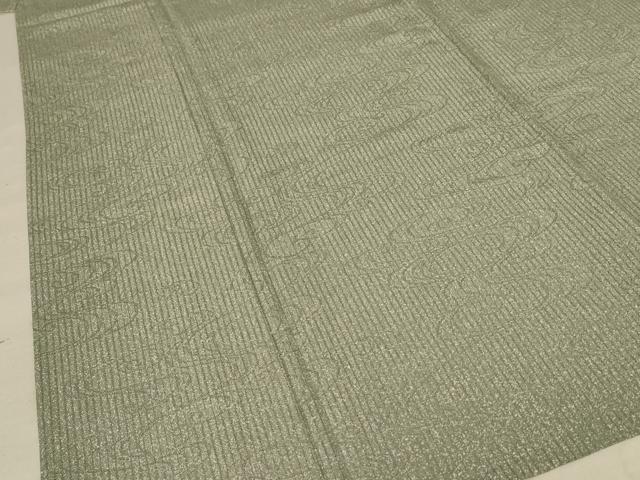 平和屋着物＊夏物 小紋 縦絽 流水文 正絹 逸品 AABF1615jd