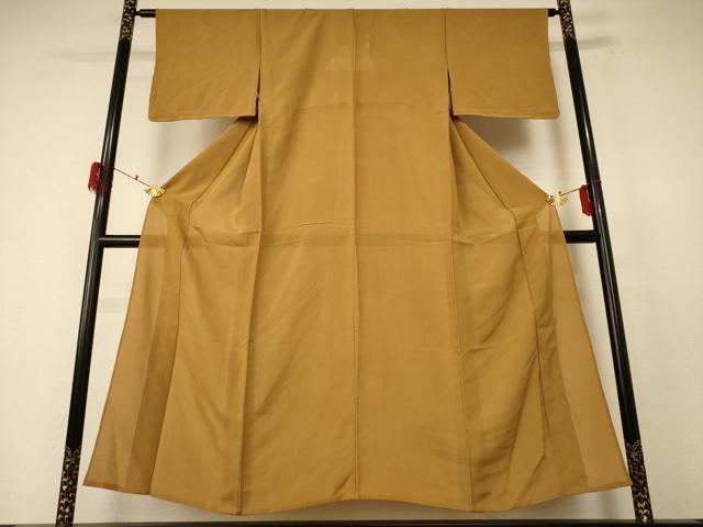 平和屋着物＊夏物 色無地 絽 狐色 正絹 逸品 AABF1620jd
