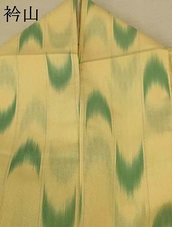平和屋着物＊夏物　明石ちぢみ　壺垂れ文　証紙付き　正絹　逸品　AABF1625jd