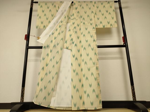 平和屋着物＊夏物　明石ちぢみ　壺垂れ文　証紙付き　正絹　逸品　AABF1625jd
