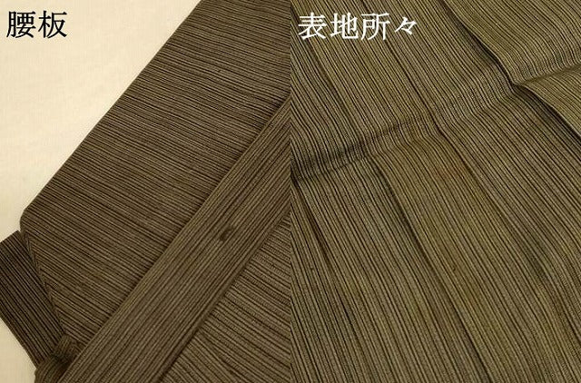 平和屋着物＊夏物 男性 馬乗り袴 縞 正絹 逸品 AABF1626jd
