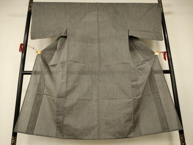 平和屋着物＊夏物　男性　紗紬　縞　正絹　逸品　AABF1629jd