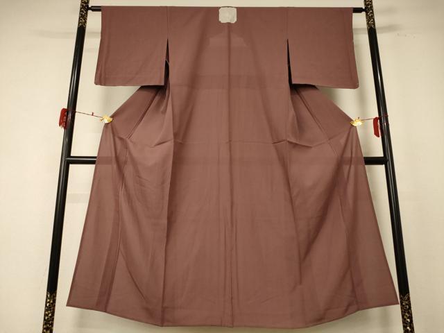 平和屋着物＊夏物 色無地 絽 宗伝唐茶色 正絹 逸品 AABF1630jd