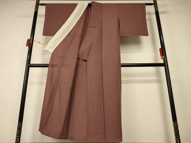 平和屋着物＊夏物 色無地 絽 宗伝唐茶色 正絹 逸品 AABF1630jd