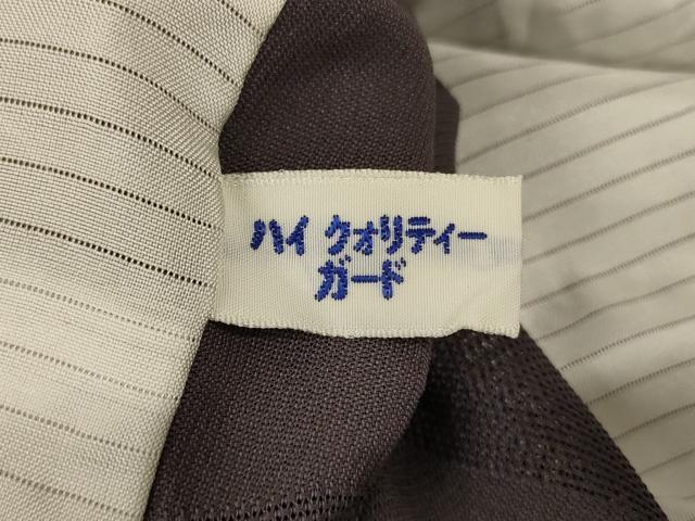 平和屋着物＊夏物 色無地 縞紋紗 黒橡色 正絹 逸品 AABF1637jd