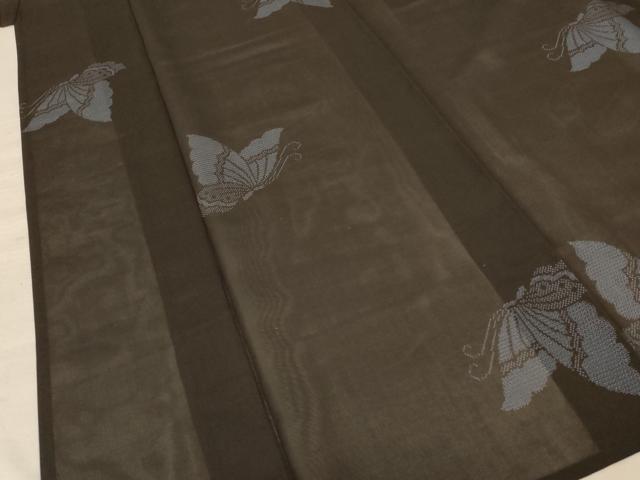平和屋着物＊夏物　本場大島紬　夏大島　160亀甲　舞蝶文　正絹　逸品　AABF1638jd