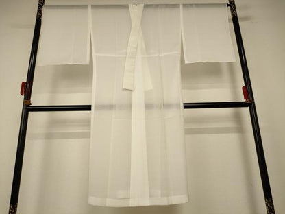 平和屋着物＊夏物 長襦袢 絽 白色 洗える着物 AABF1643jd