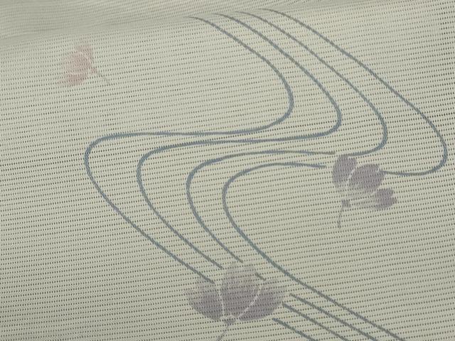 平和屋着物＊夏物 小紋 絽 流水舞花文 洗える着物 AABF1646jd