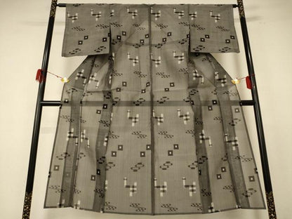 平和屋着物＊夏物 本場琉球絣 夏琉球 正絹 逸品 AABF1649jd