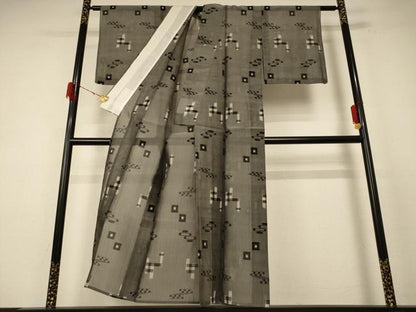 平和屋着物＊夏物 本場琉球絣 夏琉球 正絹 逸品 AABF1649jd