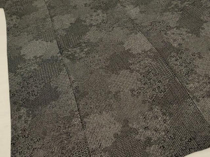 平和屋着物＊夏物 江戸小紋 縦絽 寄せ小紋柄 正絹 逸品 AABF1656jd
