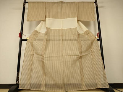 平和屋着物＊夏物 本場琉球絣 夏琉球 縞 正絹 逸品 AABF1658jd