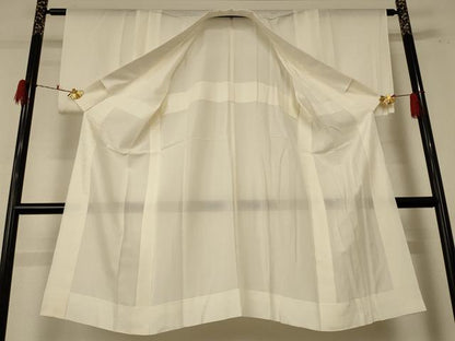 平和屋着物＊夏物 長襦袢 絽 象牙色 正絹 逸品 AABF1663jd