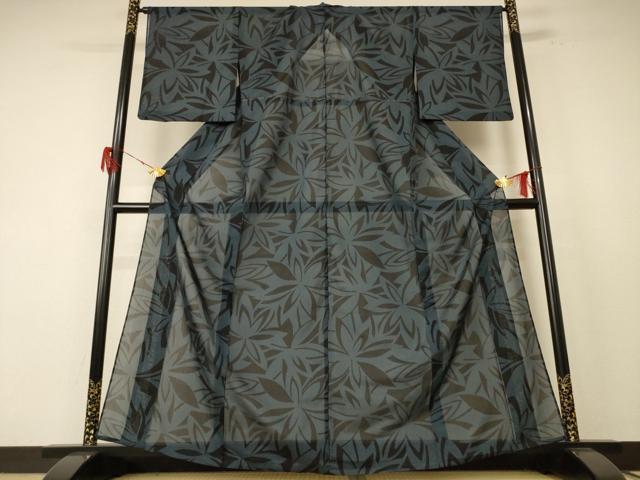 平和屋着物＊夏物 小紋 紗 花づくし 洗える着物 AABF1665jd