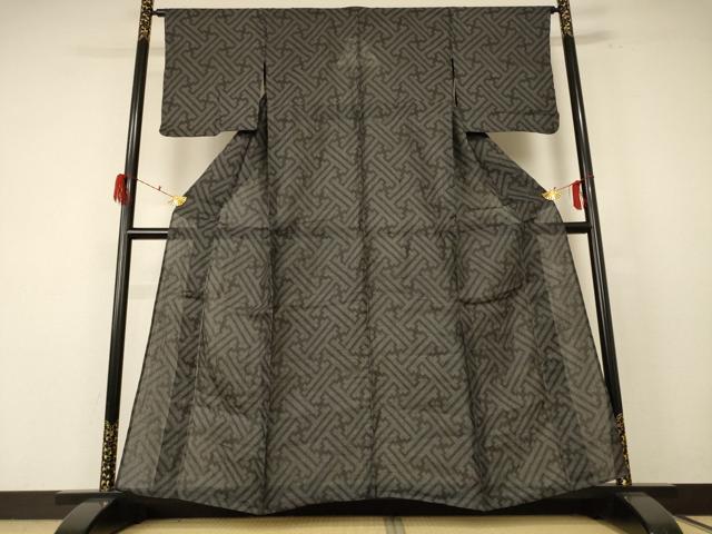 平和屋着物＊夏物 石川県指定無形文化財 能登上布 本麻手織上布 工字繋ぎ 麻 逸品 AABF1667jd