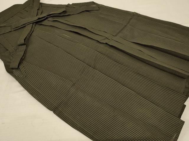 平和屋着物＊夏物 男性 馬乗り袴 縞 正絹 逸品 AABF1669jd