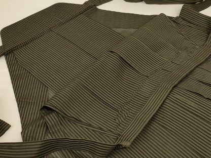 平和屋着物＊夏物 男性 馬乗り袴 縞 正絹 逸品 AABF1669jd