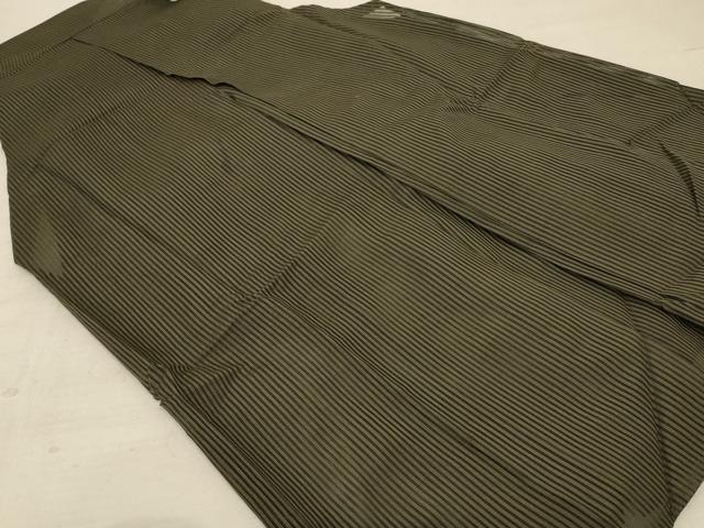 平和屋着物＊夏物 男性 馬乗り袴 縞 正絹 逸品 AABF1669jd
