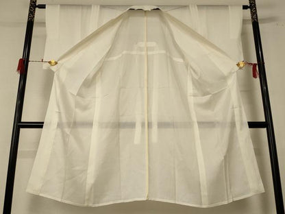 平和屋着物＊夏物 長襦袢 絽 鳥の子色 正絹 逸品 AABF1671jd