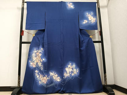 平和屋着物■訪問着 草花文 暈し染め 正絹 逸品 AABF1708ph