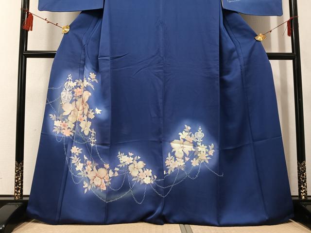 平和屋着物■訪問着 草花文 暈し染め 正絹 逸品 AABF1708ph