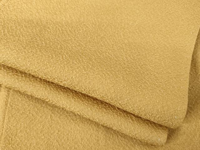 平和屋着物●上質な色無地　黄橡色　伊勢丹扱い　正絹　逸品　AABF1767ck