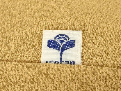 平和屋着物●上質な色無地　黄橡色　伊勢丹扱い　正絹　逸品　AABF1767ck