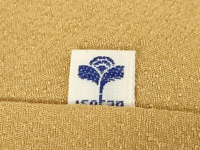 平和屋着物●上質な色無地　黄橡色　伊勢丹扱い　正絹　逸品　AABF1767ck