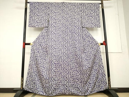平和屋着物●上質な小紋　花尽くし　正絹　逸品　AABF1775ck