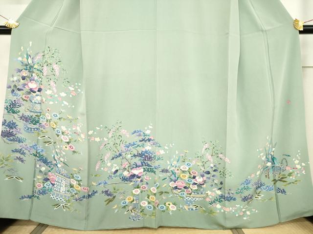 平和屋着物●本加賀友禅作家　染元千紅代表　寺西一紘　色留袖　飾花文　正絹　逸品　AABF1776ck