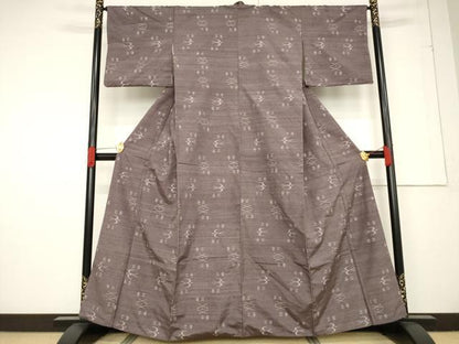 平和屋着物●上質な紬　琉球絣文様　正絹　逸品　AABF1778ck