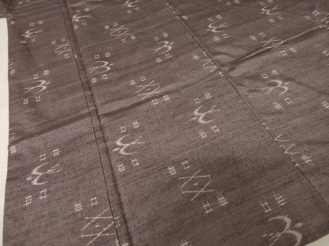 平和屋着物●上質な紬　琉球絣文様　正絹　逸品　AABF1778ck