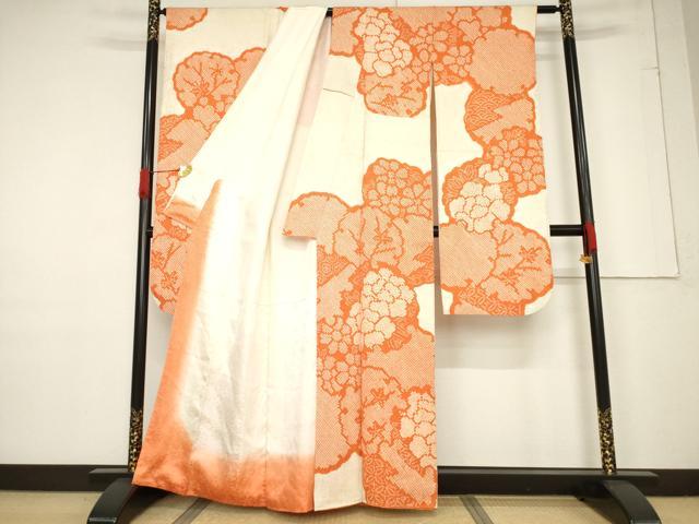 平和屋着物●豪華振袖　総絞り　雪輪花文　正絹　逸品　AABF1780ck