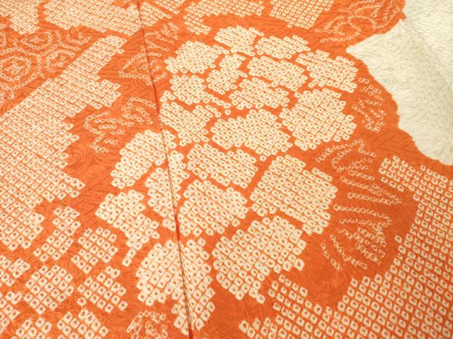 平和屋着物●豪華振袖　総絞り　雪輪花文　正絹　逸品　AABF1780ck