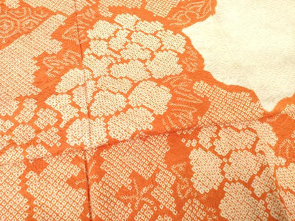 平和屋着物●豪華振袖　総絞り　雪輪花文　正絹　逸品　AABF1780ck