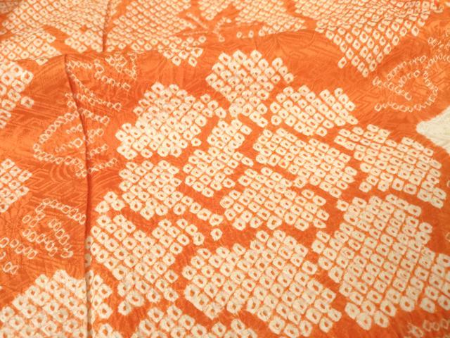 平和屋着物●豪華振袖　総絞り　雪輪花文　正絹　逸品　AABF1780ck