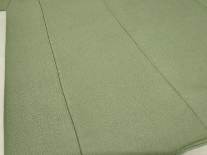 平和屋着物●上質な色無地　麹塵色　正絹　逸品　AABF1784ck
