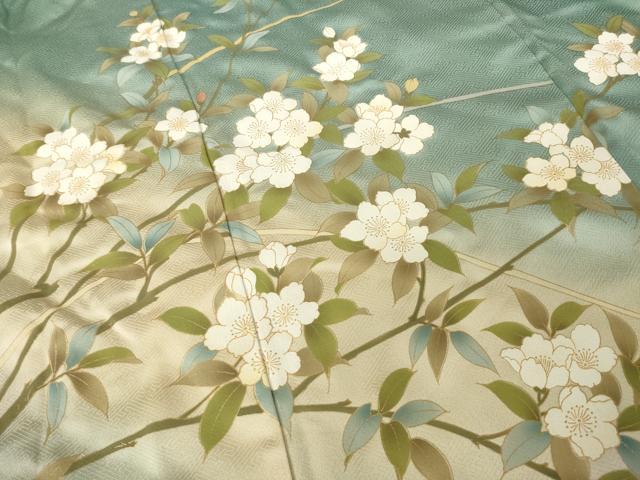 平和屋着物●訪問着　花籬文　暈し染め　金彩　正絹　逸品　AABF1785ck