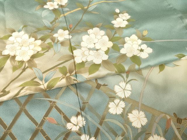 平和屋着物●訪問着　花籬文　暈し染め　金彩　正絹　逸品　AABF1785ck