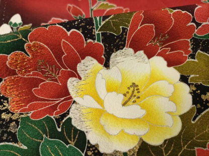 平和屋着物●豪華振袖　草花文　暈し染め　正絹　逸品　AABF1791ck