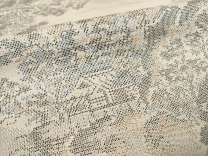 平和屋着物●本場大島紬　白大島　カタス9マルキ　風景文　正絹　逸品　AABF1793ck