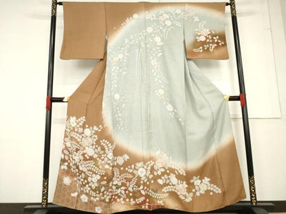 平和屋着物●訪問着　辻が花　絞り　暈し染め　正絹　逸品　AABF1798ck