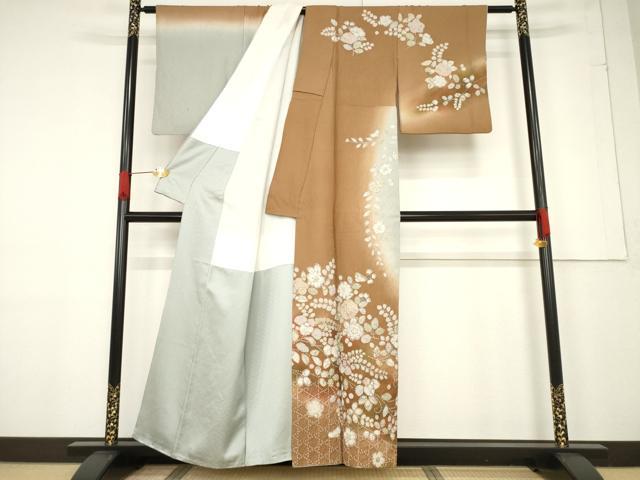 平和屋着物●訪問着　辻が花　絞り　暈し染め　正絹　逸品　AABF1798ck