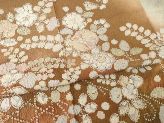 平和屋着物●訪問着　辻が花　絞り　暈し染め　正絹　逸品　AABF1798ck